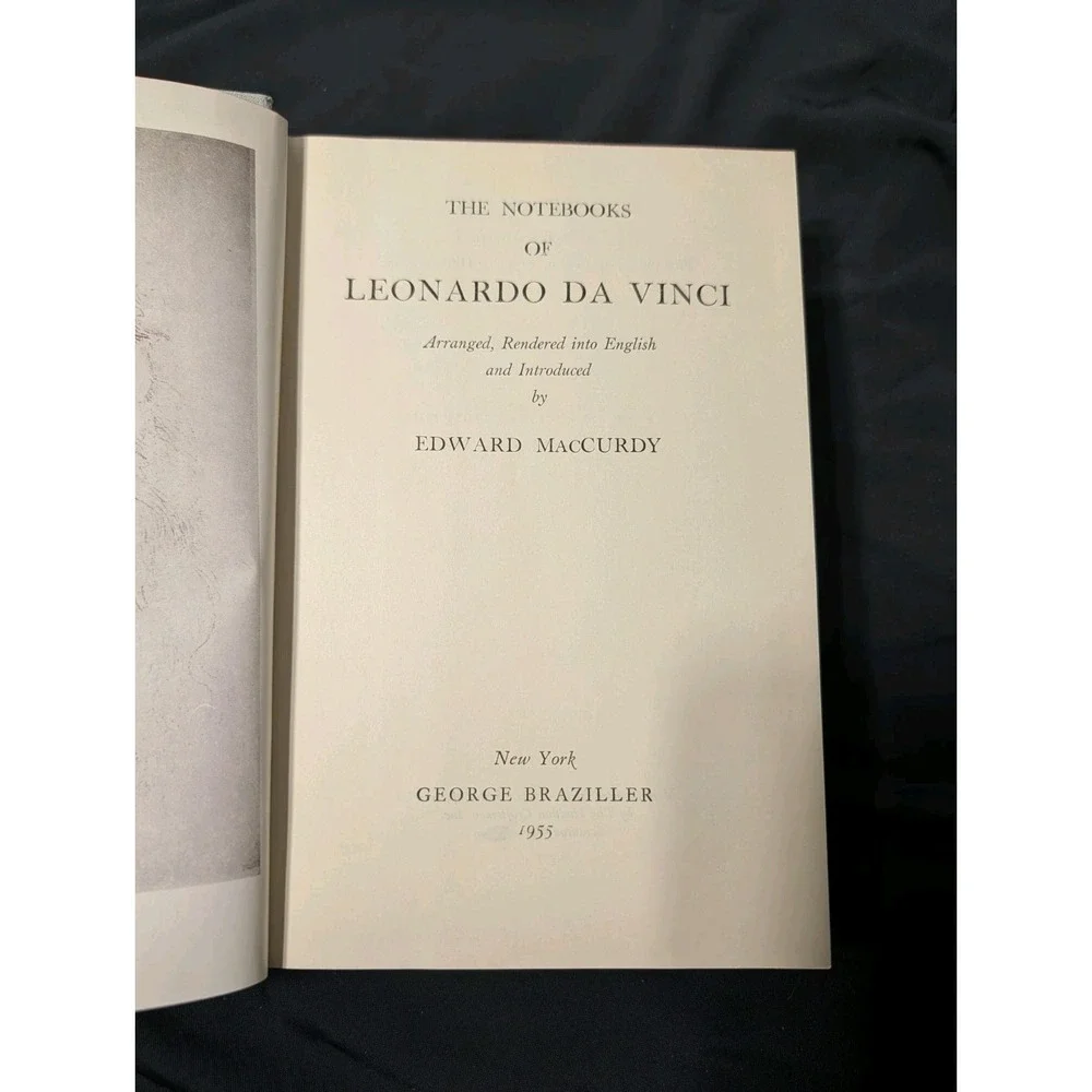 1955 The Notebooks of Leonardo Da Vinci Edward MacCurdy One Vol HC George Brazil